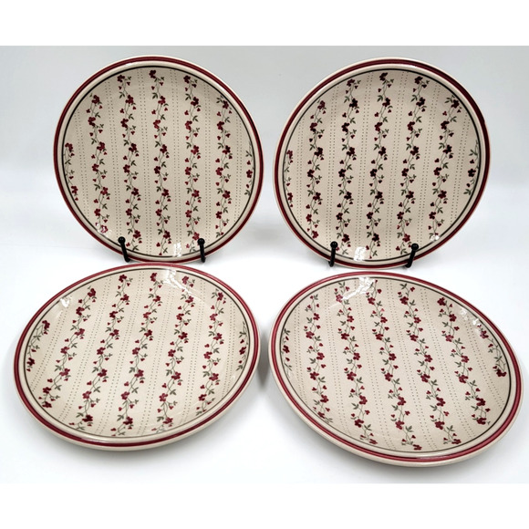 4 Regency American Country Collection Newcor Stoneware Williamsburg Salad Plates - Picture 2 of 9